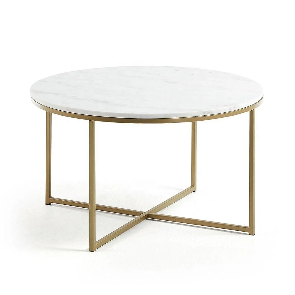 Tray Top Round Coffee Table Handmade Iron Powder Coated Coffee Table For Livingroom Modern Coffee Table