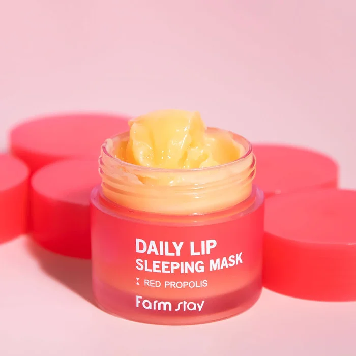 FARMSTAY DAILY LIP SLEEPING MASK RED PROPOLIS - made in Korean Cosmetic - Lip Care, Soft, Natural ingredient, Moisturizing