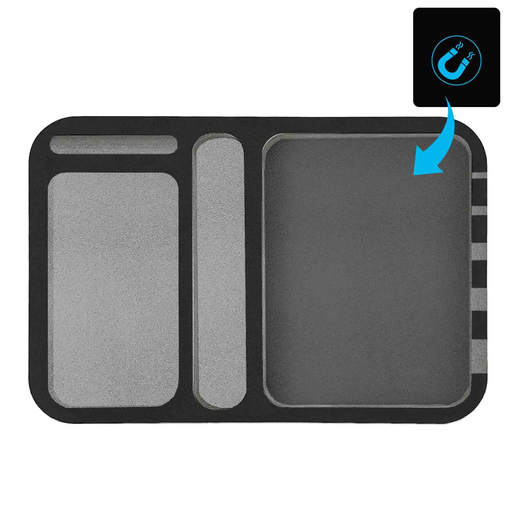 EVA Foam Boat Dash Pad, 3 Compartment Two-Color Phone Marine Dashboard Accessories (B06)