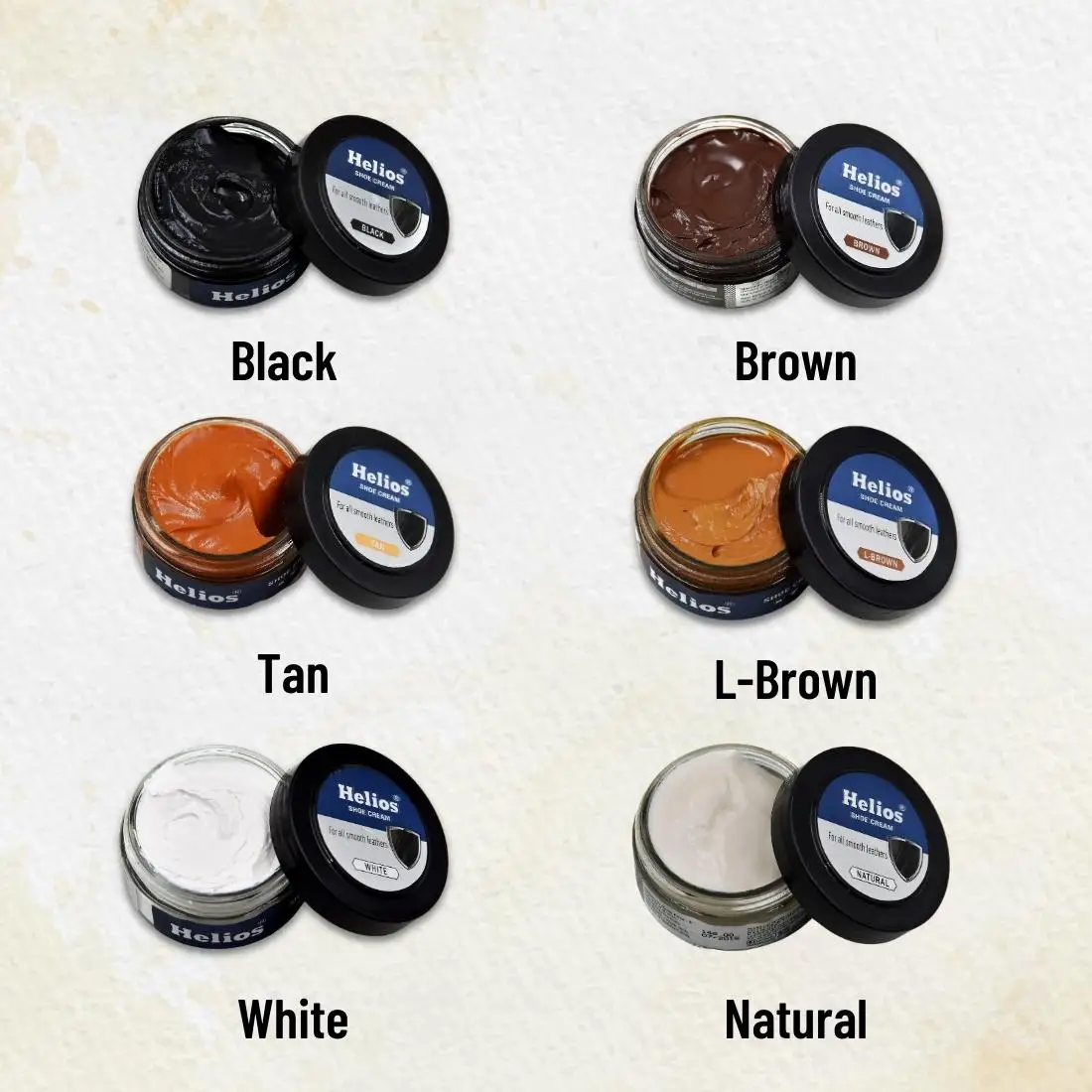 Helious From India Manufacturer Suppliers Of Shoe Cream Jar White 48 GM For Leather Shoe Shining Remove Dirt Stains