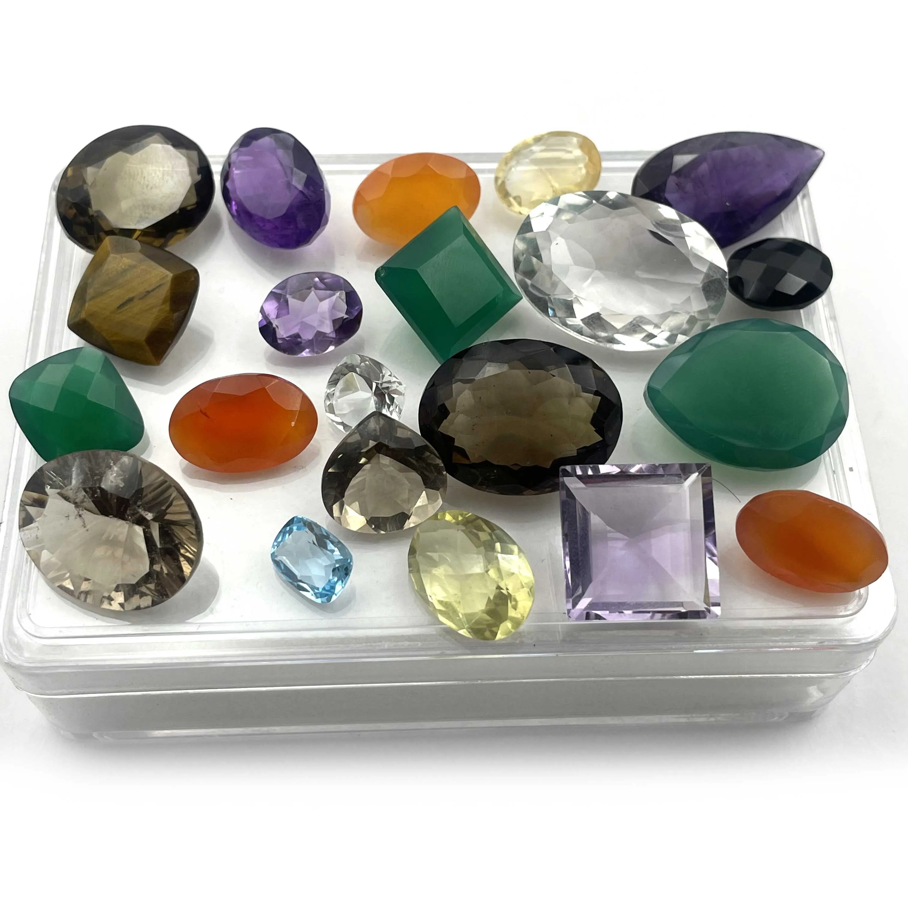 Натуральные граненые ограненные драгоценные камни разрезные камни-аметист цитрин гранат топаз перидот КВАРЦ оникс и другие