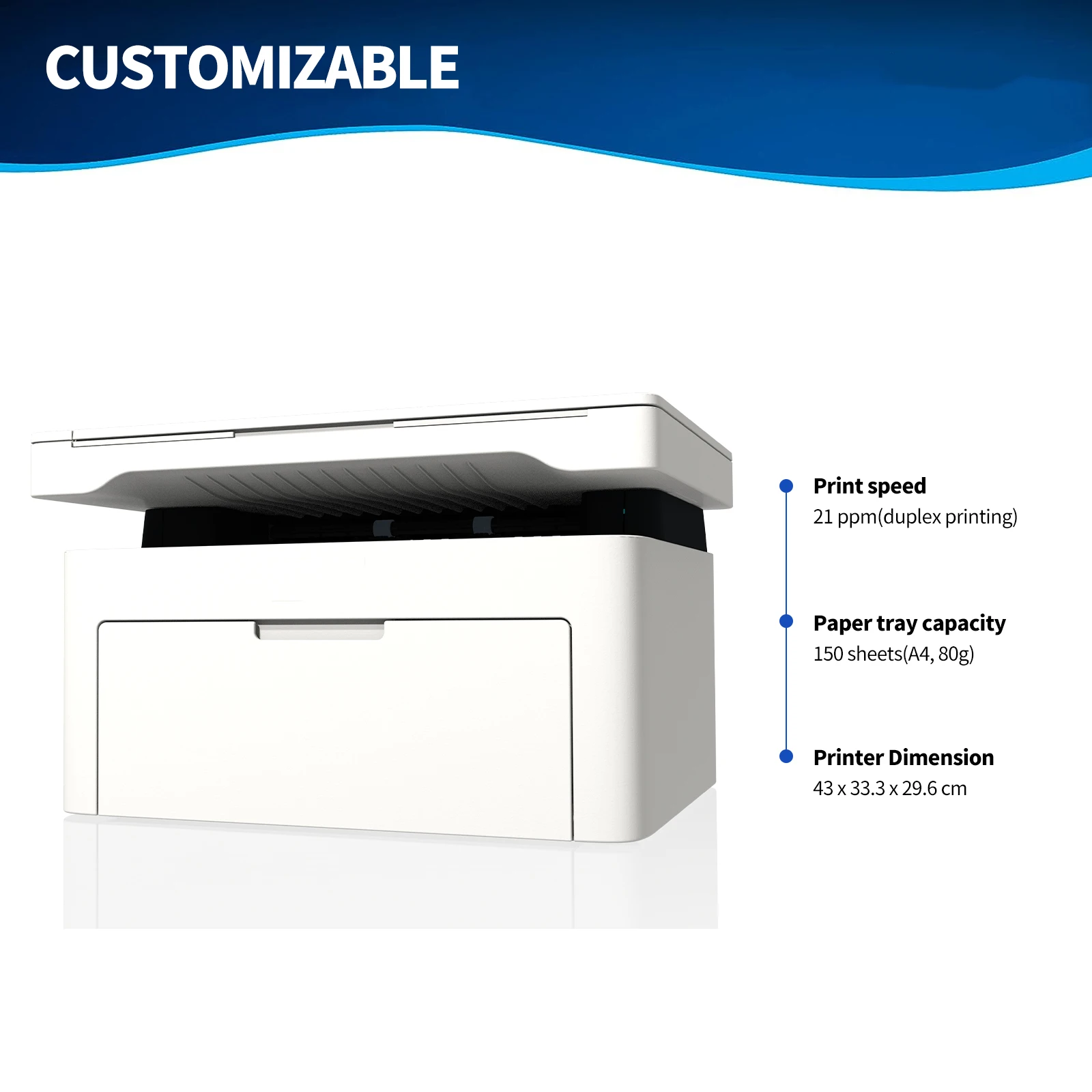 M2300NW Mono Laser Printer Machine Black and White Double-Sided Duplex Wireless Online Printing Office Equipment