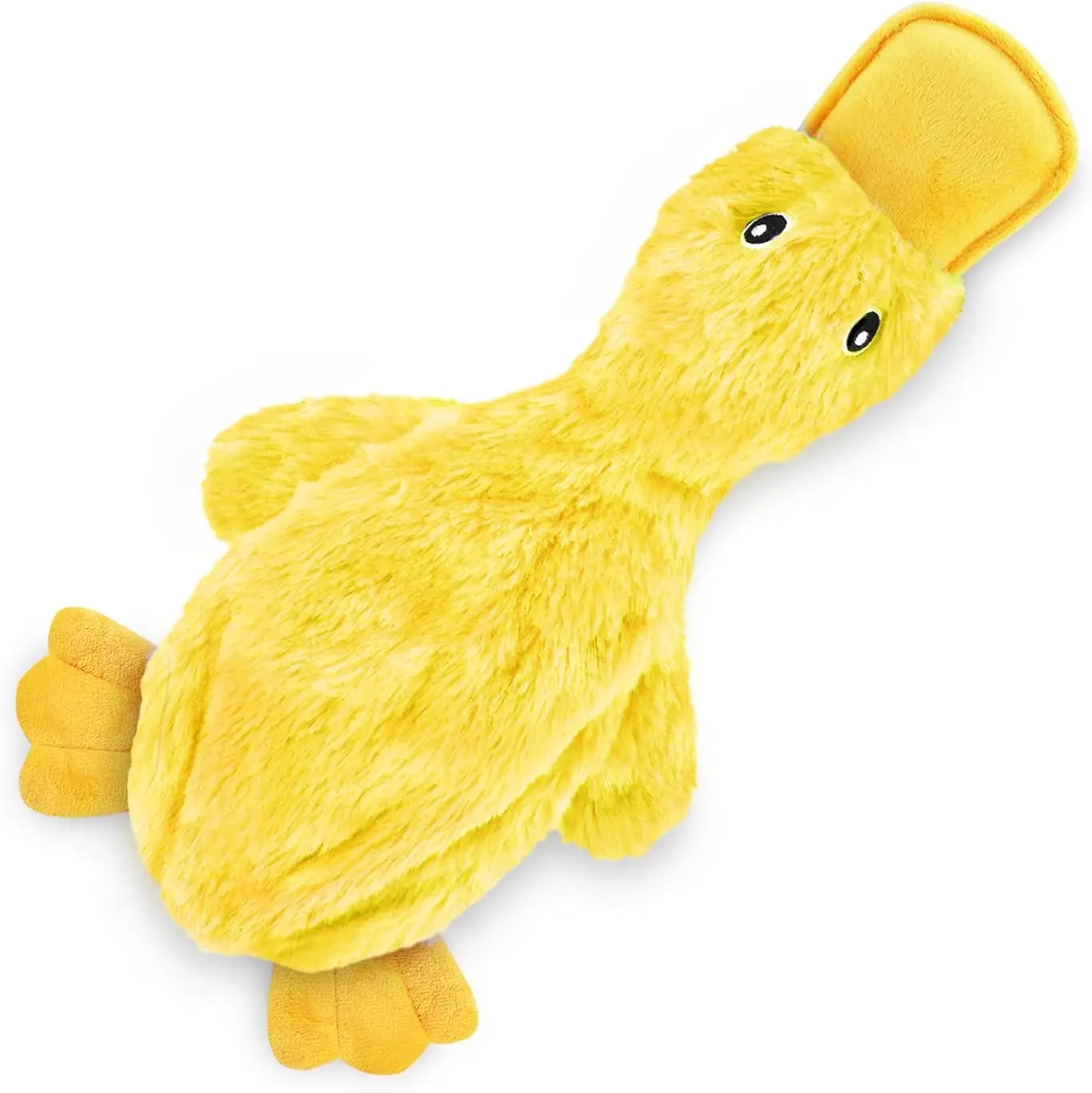 Pet Supplies Crinkle Dog Toy for Small, Medium, and Large Breeds, Cute No Stuffing Duck with Soft Squeaker