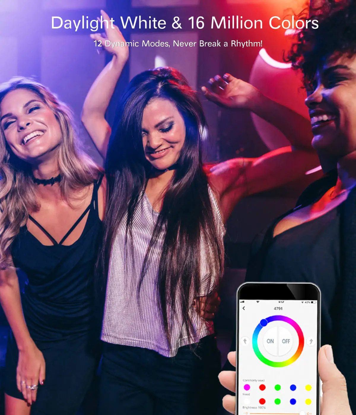 DUSKTEC 6pcs Ultra-Thin LED Recessed Ceiling Light 3 inch 4 inch 6 inch Rgbw Led Down Lights Smart LED Downlights