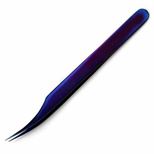 Best Fiber Tips Professional Eyelash Extension Tweezers For Perfect Grip To Lashes Never Slips Lashes 75 Degree Bend