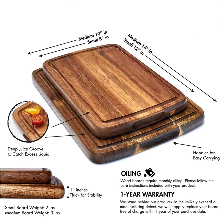 wholesale multipurpose portable acacia chopping board innovations With draining sink 2 in 1 wooden chopping board set