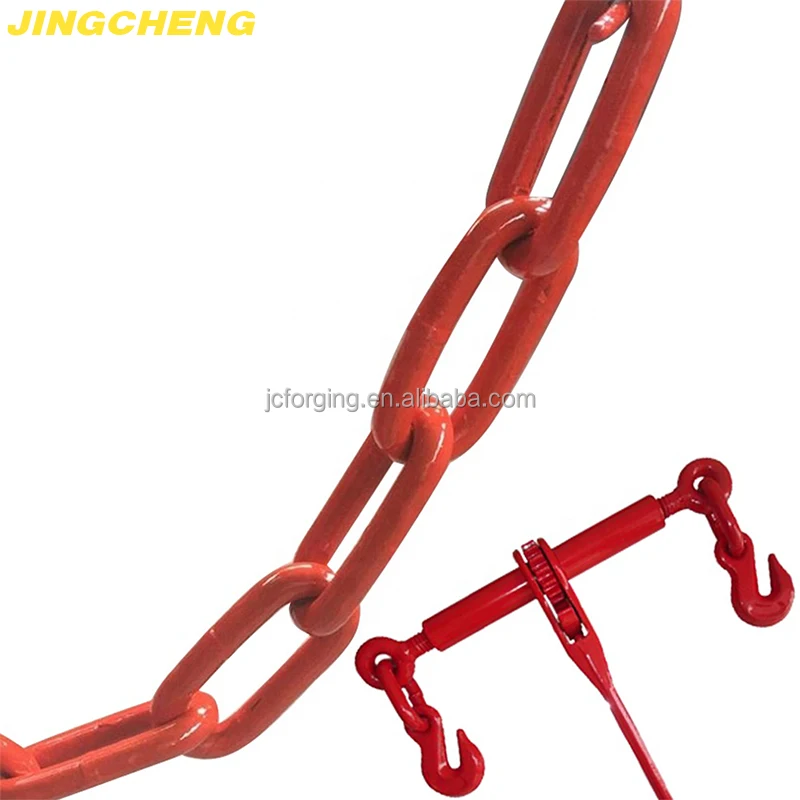 Grade 70 heavy duty alloy steel welded zinc plated galvanized cargo lashing binding transport chain