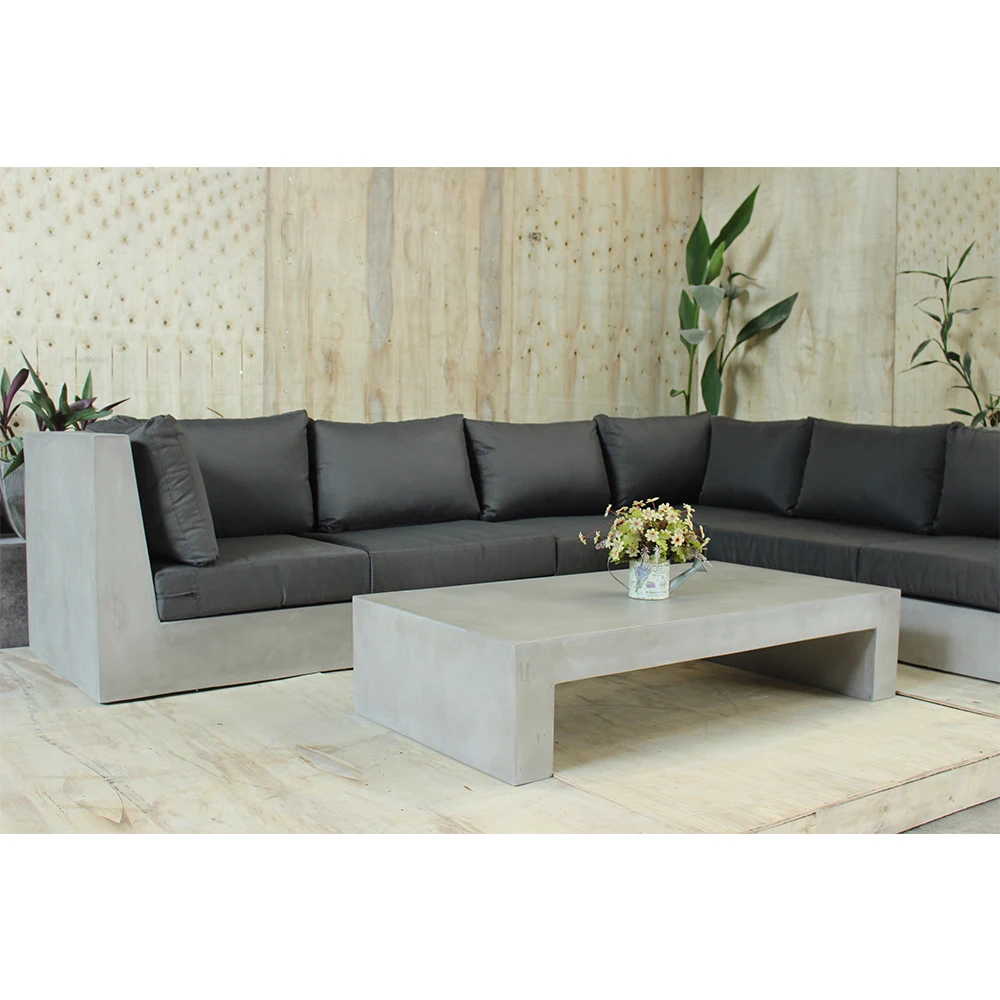 Lightweight Concrete Furniture Outdoor Garden Home Deco Sofas Customizable Compact And Convenient Home Living Room Sofa