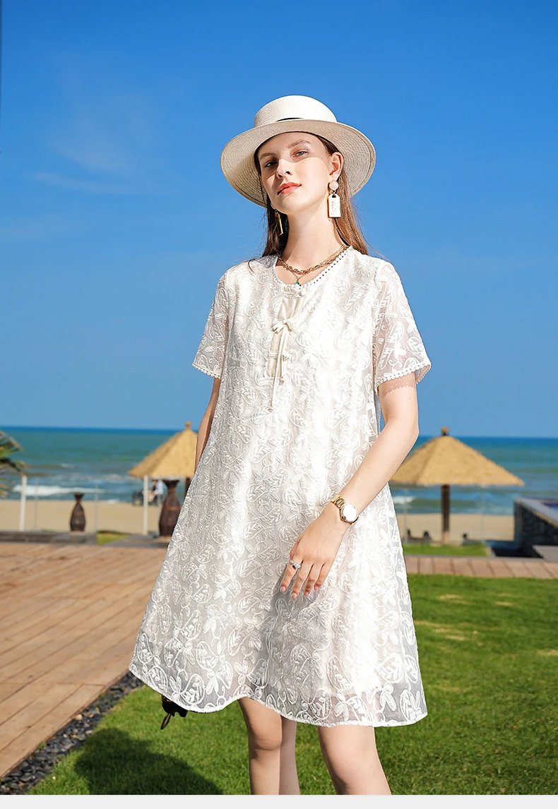 Wholesales bestseller elegant and grace white dress for lady