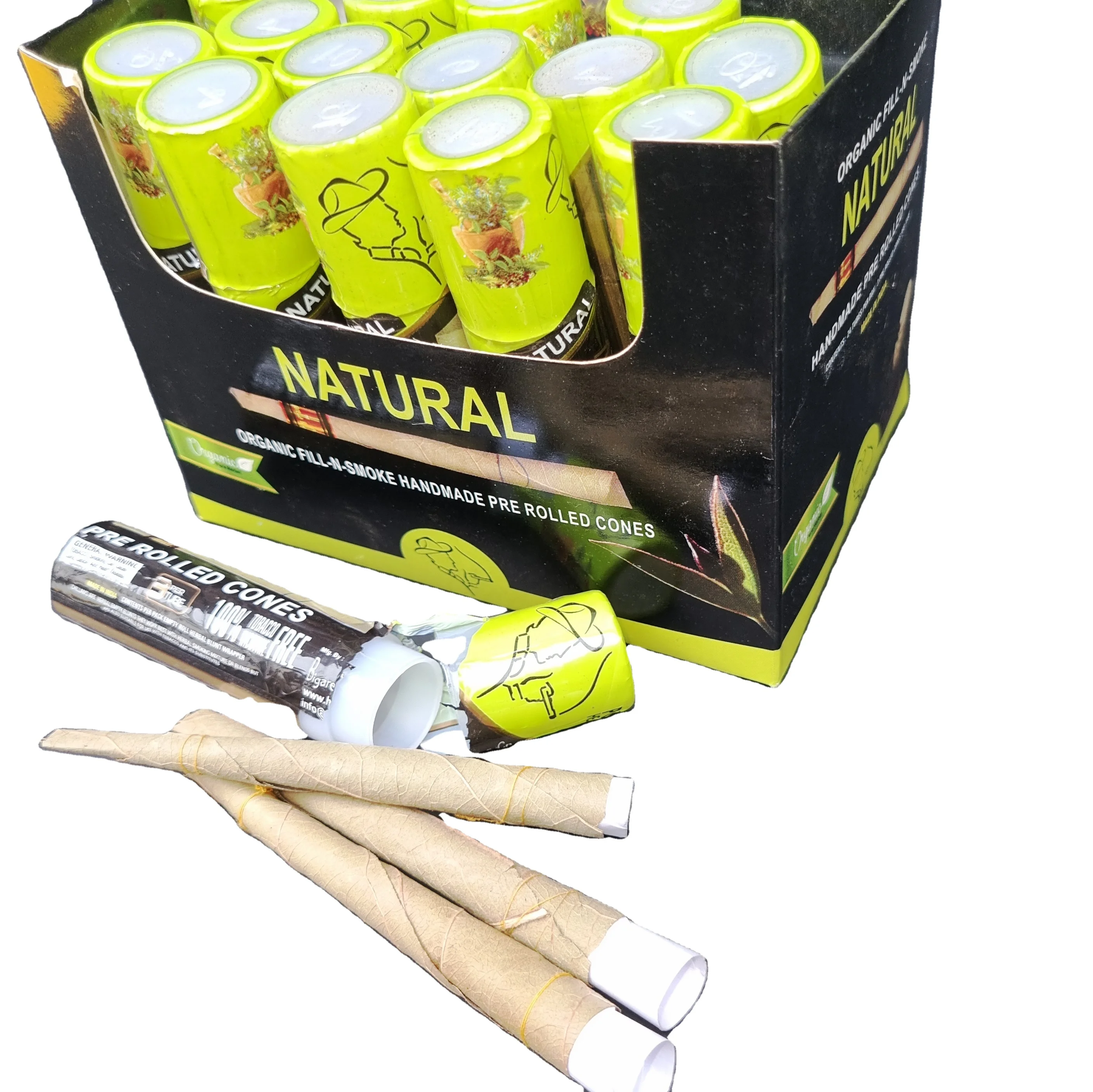 Unfiltered White Ebony Leaf cones in custom pack 4 USA Blueberry flavored cones King Queen Sizes factory sale best prices