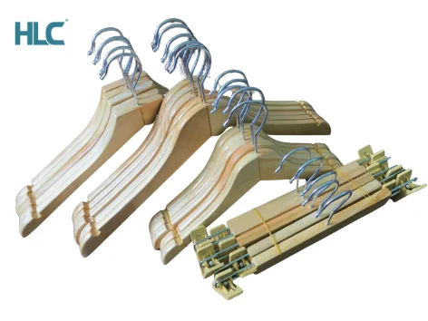 Wooden clothes hanger with best price, natural pine wood from Vietnam, ensure export standards