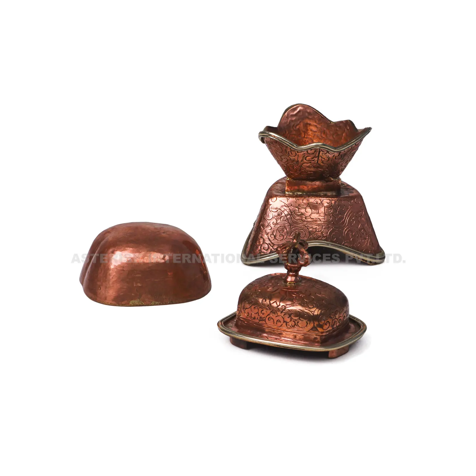 Copper  Kapala Set Tibetan Buddhist Available In | Mini | Small | Medium | Size Handmade headskull Cup Used For Tantric Offering