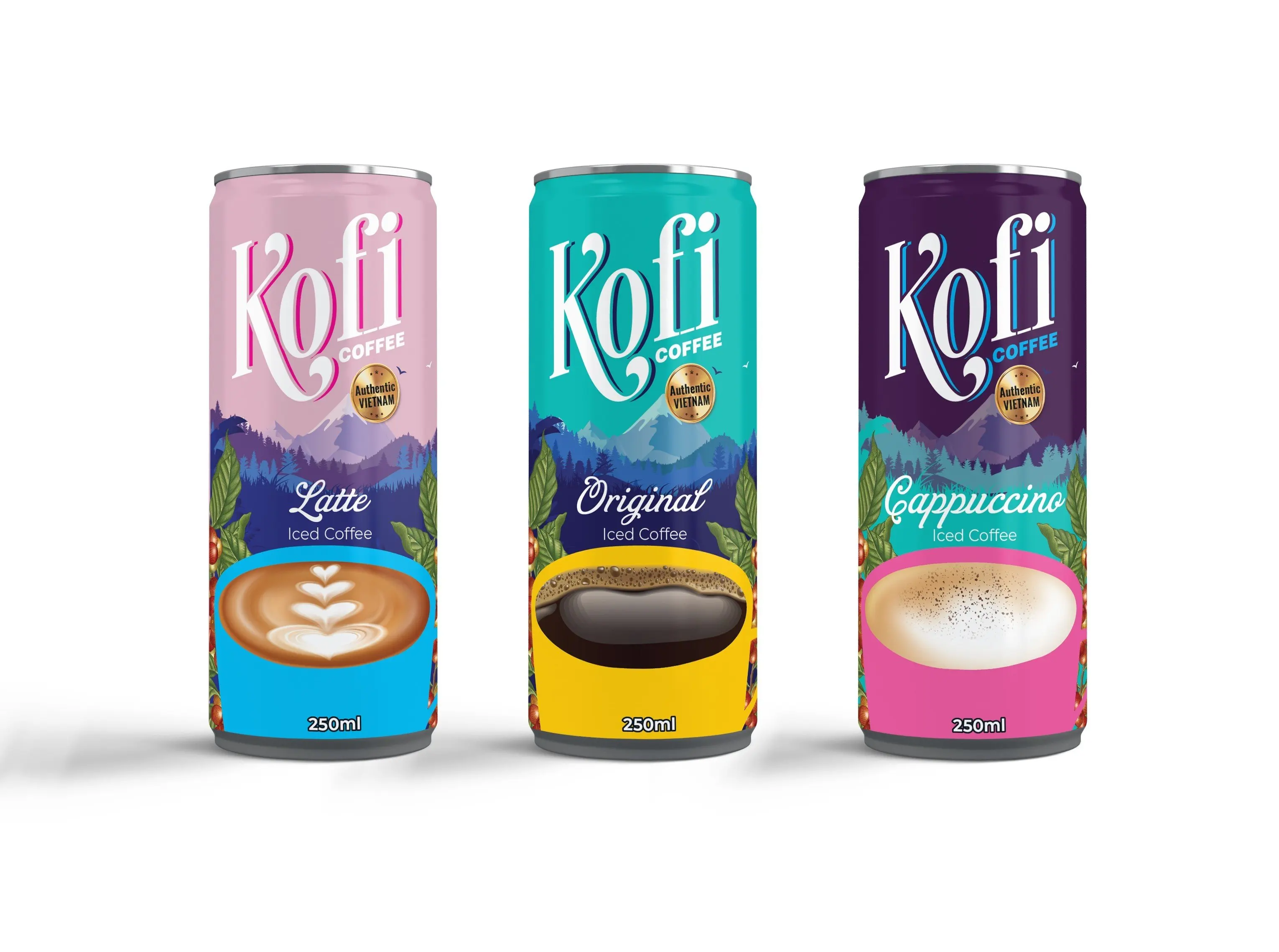 OEM Ready to Drink Coffee Canned Beverage with instant Espresso Cappuccino Latte Mocha Flavors