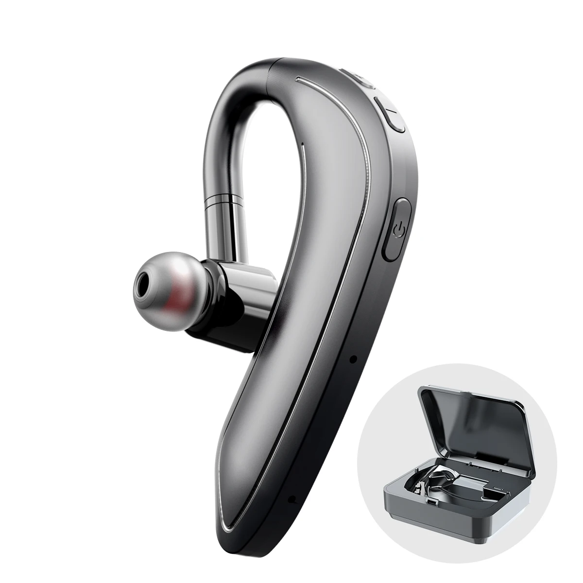 earphones hanging /w Battery case ear type driving car ear phones headphones universal mini single ear headset