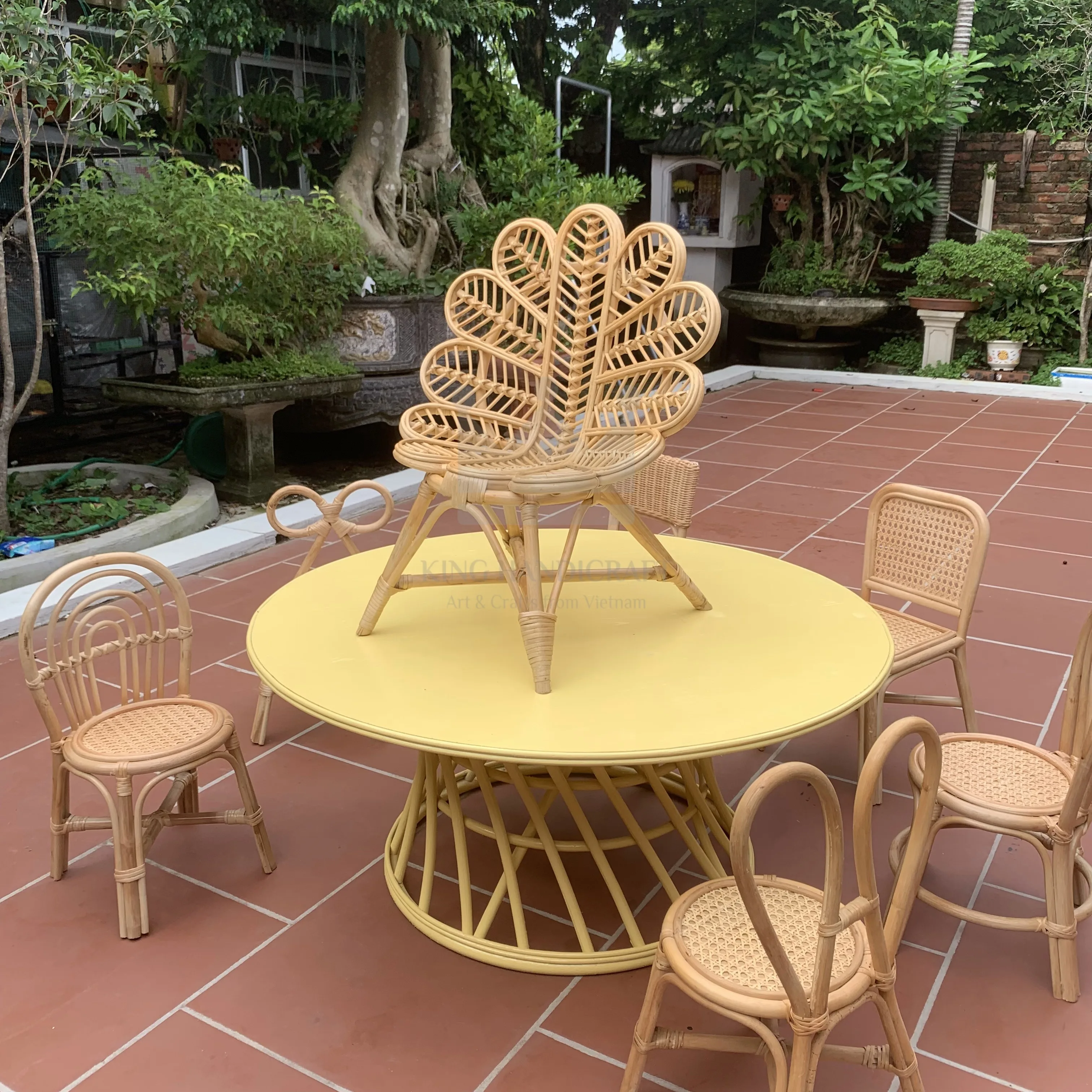 New Rattan Chail for Kids Wicker Chair Home Furniture Rattan Kids Chair Custom Size party decor