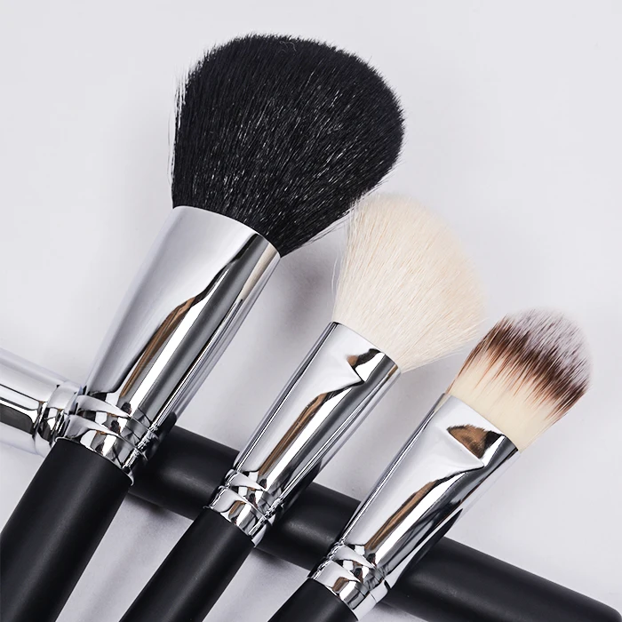 Dongshen private label makeup brush set natural skin-friendly goat hair pony hair powder contour blush eye shadow makeup brushes