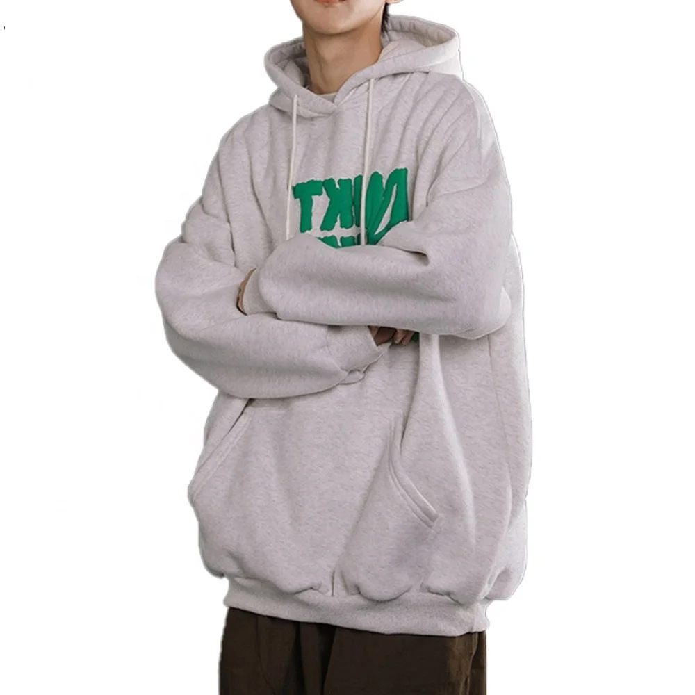 High Quality Customized Hip Hop Pattern Printed Pullover Mens Logo Sweaters Oversized Puff Print Hoodie