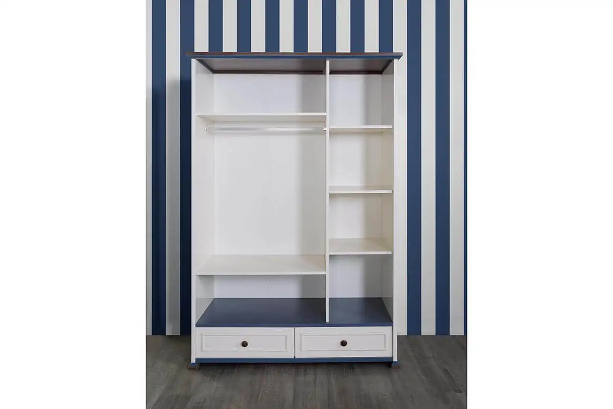 Economic Cheap Kid Teen Bedroom Furniture Set Natural Modern Functional Hygienic Wardrobe Study Desk (ider Marina)