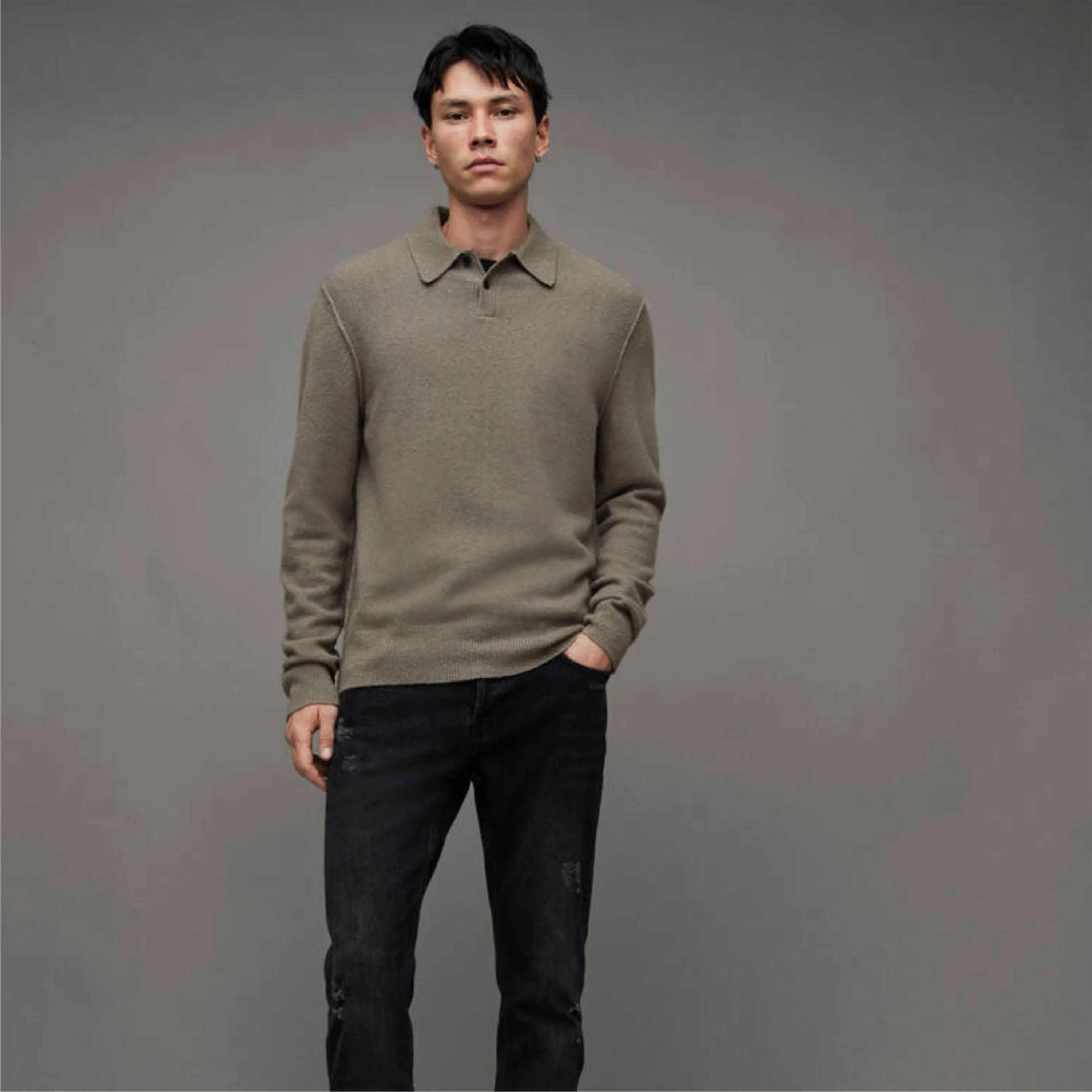 Fashion Men Polos Shirts Turn Down Collar Polos Casual Men Long Sleeve Turn Down Collar Stripes Color Block Buttons Shirt