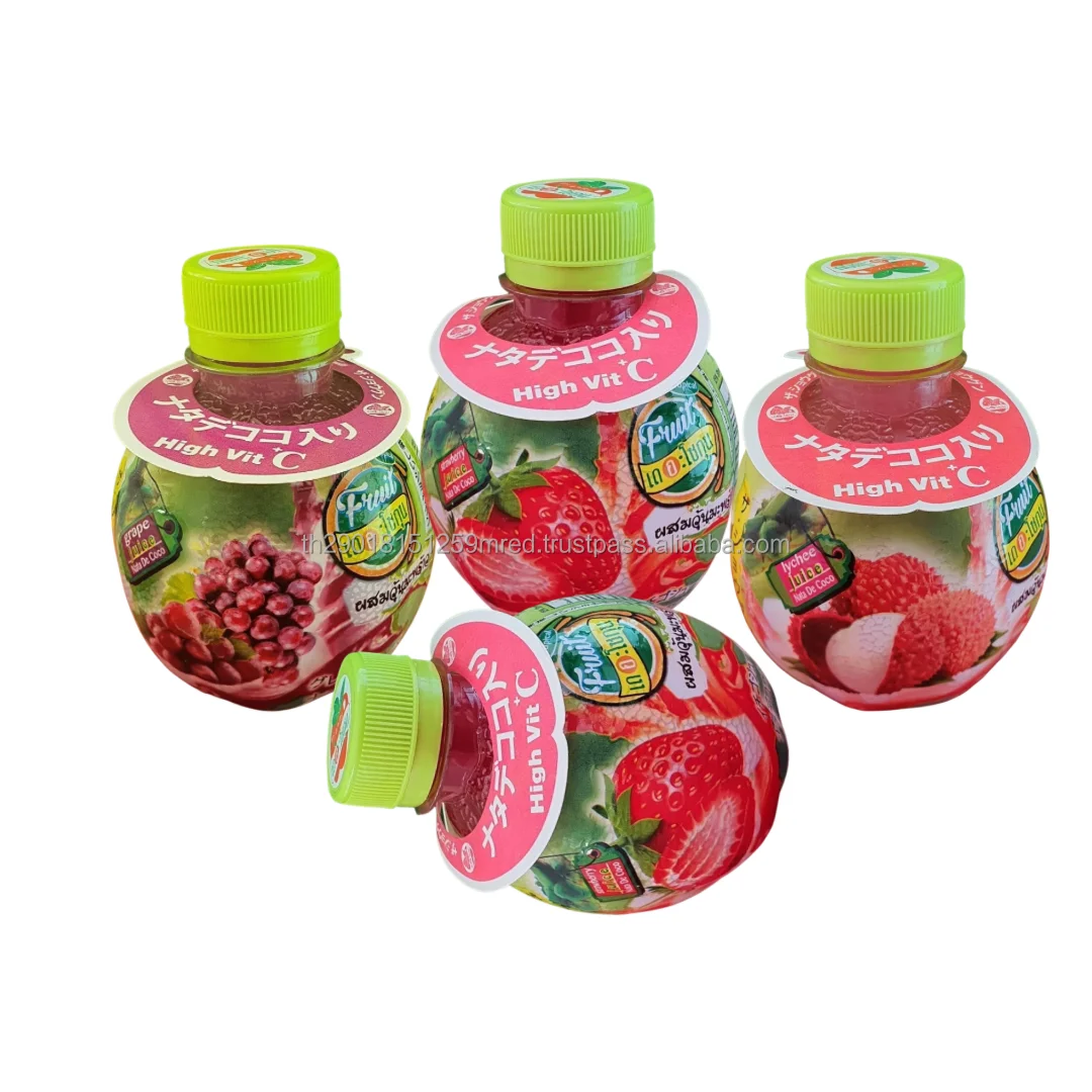 Strawberry Concentrated Beverage with Nata De Coco Product of Thailand by Captain iLee of BEST A EVER Company Limited