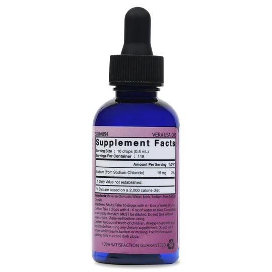 Good State Top Grade Ultra Concentrate Liquid Ionic Sodium Supplement | 2 oz 100 servings per bottle