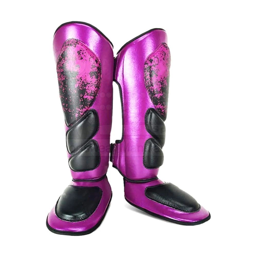 Wholesale Cheap Price High Quality Boxing Training Shin Pads Men Women Soccer Shin Guard Leather Material Adult Applicable