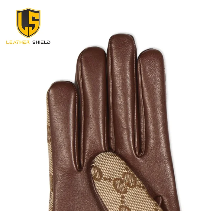 Men Winter Warm  Driving Leather Gloves Custom Fashion Gloves goat leather mitten gloves