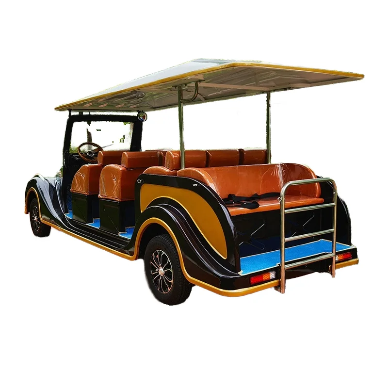 Retro Electric Classic Car 6-8-Seater Four-Wheel Sightseeing Vehicle for Hotel Reception Tourist Scenic Area & Golf Carts