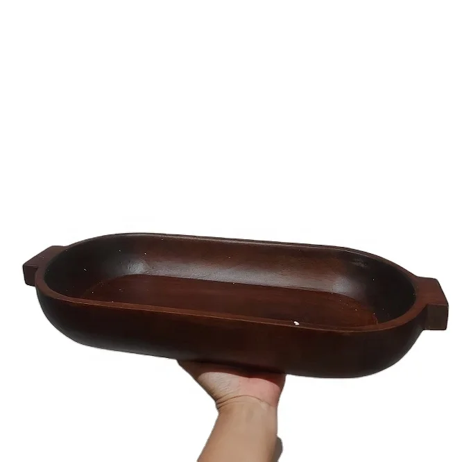 Cheap  price wooden dough bowls for kitchen  rustic wooden bowls table top  natural color heart shaped wooden bowl