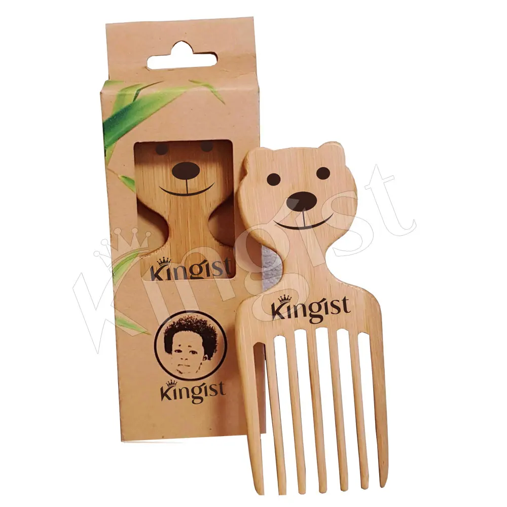Newest Bear Design Wood Comb Wood Comb Hair Wooden Boys & Girls Comb