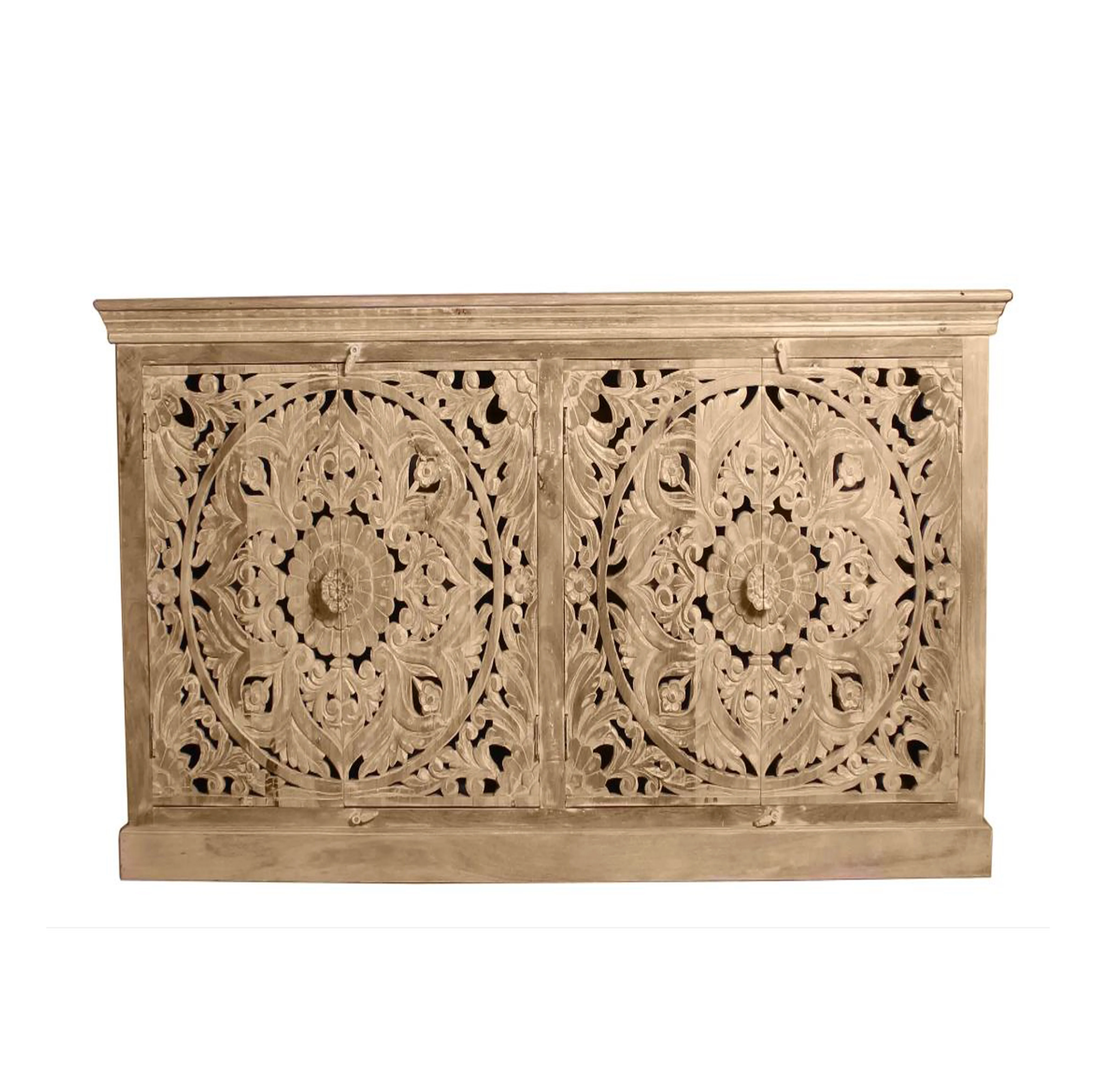 New Best Modern Design 100% Pure Solid Mango Wooden Light Natural Color Side Board ,Chest Drawer