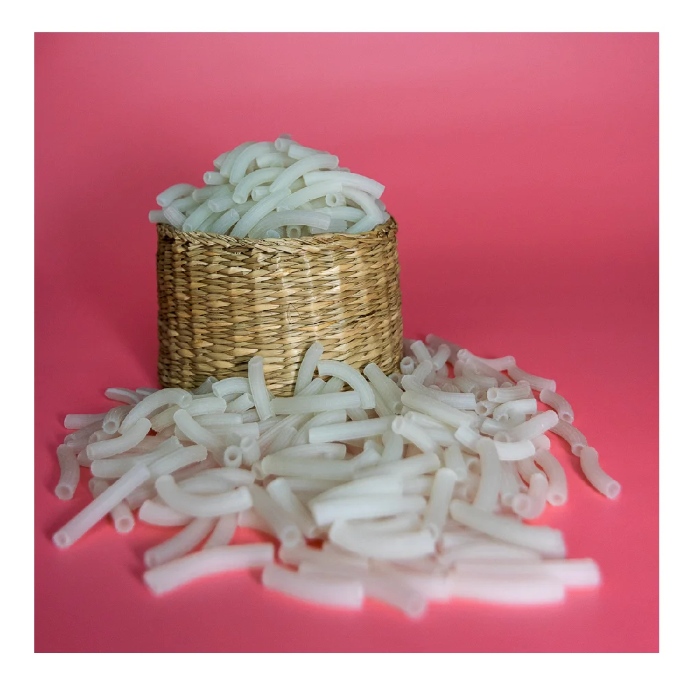 High Quality Low Salt Low Fat And Sugar Free Grain Products Long White Macaroni Rice Pasta Made In Vietnam