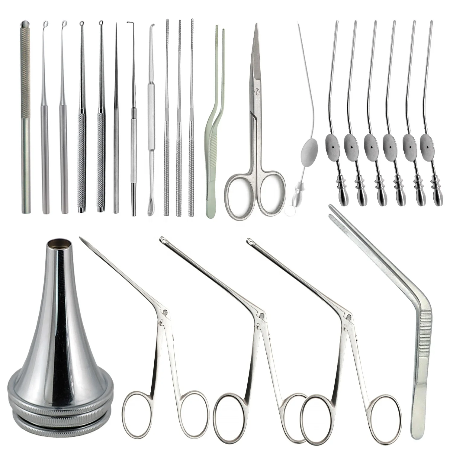 Myringotomy Instrument Set of 28 Pcs Ear Medium Ear Nose and Throat Surgery ENT Micro Surgical Instruments
