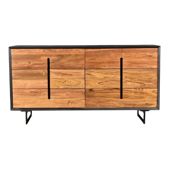 Best Quality Tobacco Brown Finish Luxury Milan Collection Designer Sideboard For Dining Living Room Furniture