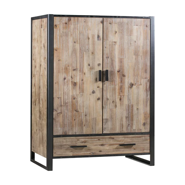 Victor brand 2 doors 1 drawer Furniture Wardrobe Wood Material Home Furniture Decoration High Quality From Vietnam Manufacturer