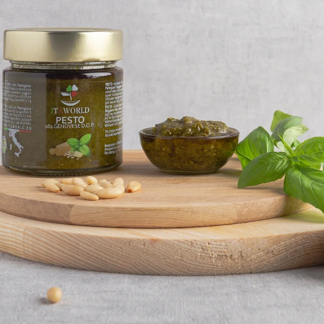 Premium Quality Made in Italy Genoese Pesto DOP Traditional Italian Food gr 180 Itaworld For Restaurant