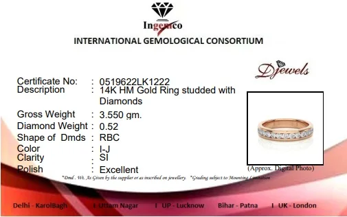 Loose Diamond Ring in India with Real Diamond for Womens at Wholesale Price IGI & Ingemco Certified Diamond Jewelry