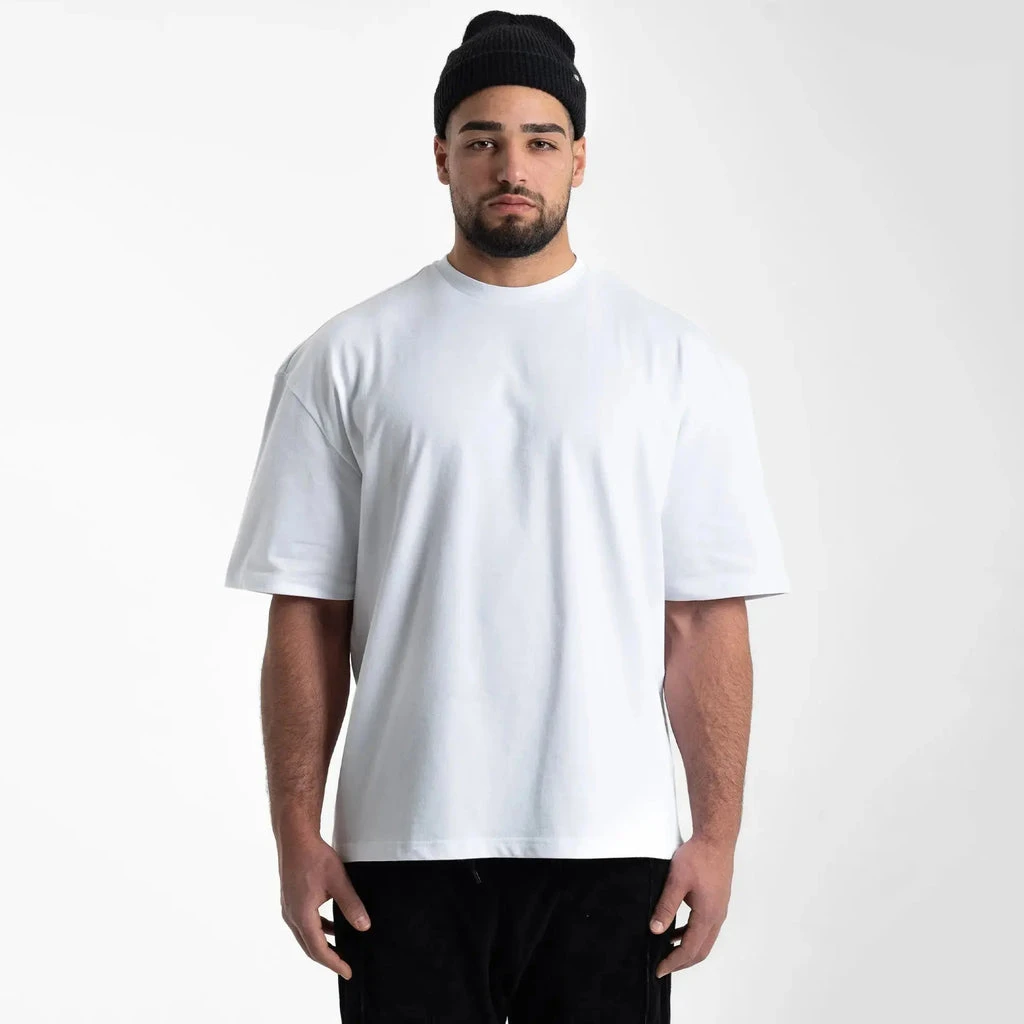 Custom Mens Oversize T-shirt Print Logo 100% Cotton Plus Size Tee Shirt Big And Tall T-shirts Loose Fit T Shirt