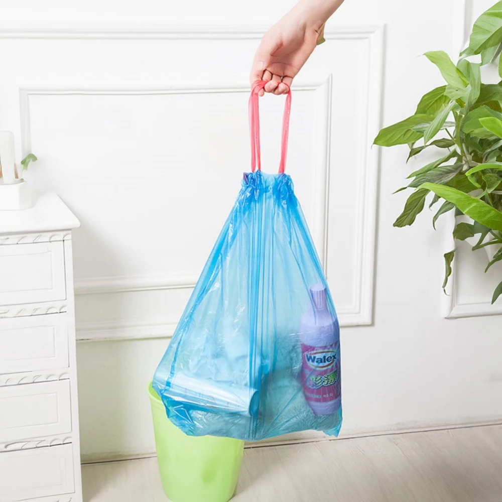 Vietnam Manufacturer Customization Disposable Plastic Recycle Drawstring Trash Kitchen Biodegradable Garbage Trash Bag
