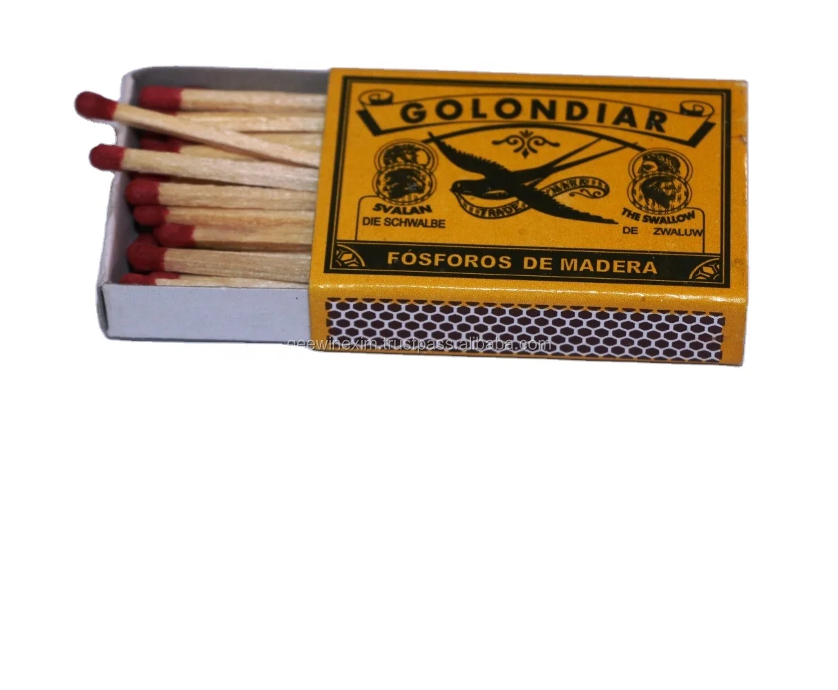 High Quality Safety Matches from India Colorful Printed Logo Paper Wood Cardboard Material for Household Use