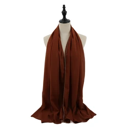 Muslim scarves and shawls fashion Modest chiffon crystal chain hijab scarf women