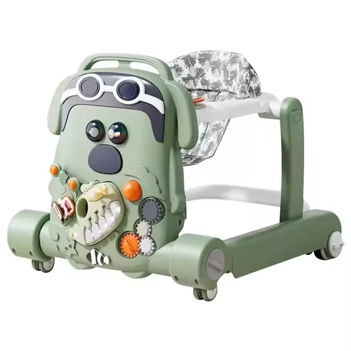 Baby walker anti-O-legs multi-functional walker anti-rollover trolley baby can sit folding to learn to walk