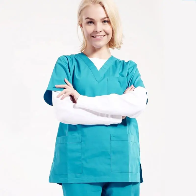 Medical Scrubs Sets Nursing Uniform Hospital Uniforms Custom Logo Scrubs Suit for Women and Men