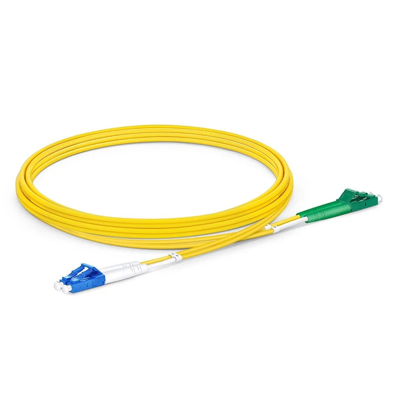 Factory Price FTTH 2m LC UPC to LC APC Duplex OS2 Single Mode PVC 2.0mm Fiber Optic Patch Cable