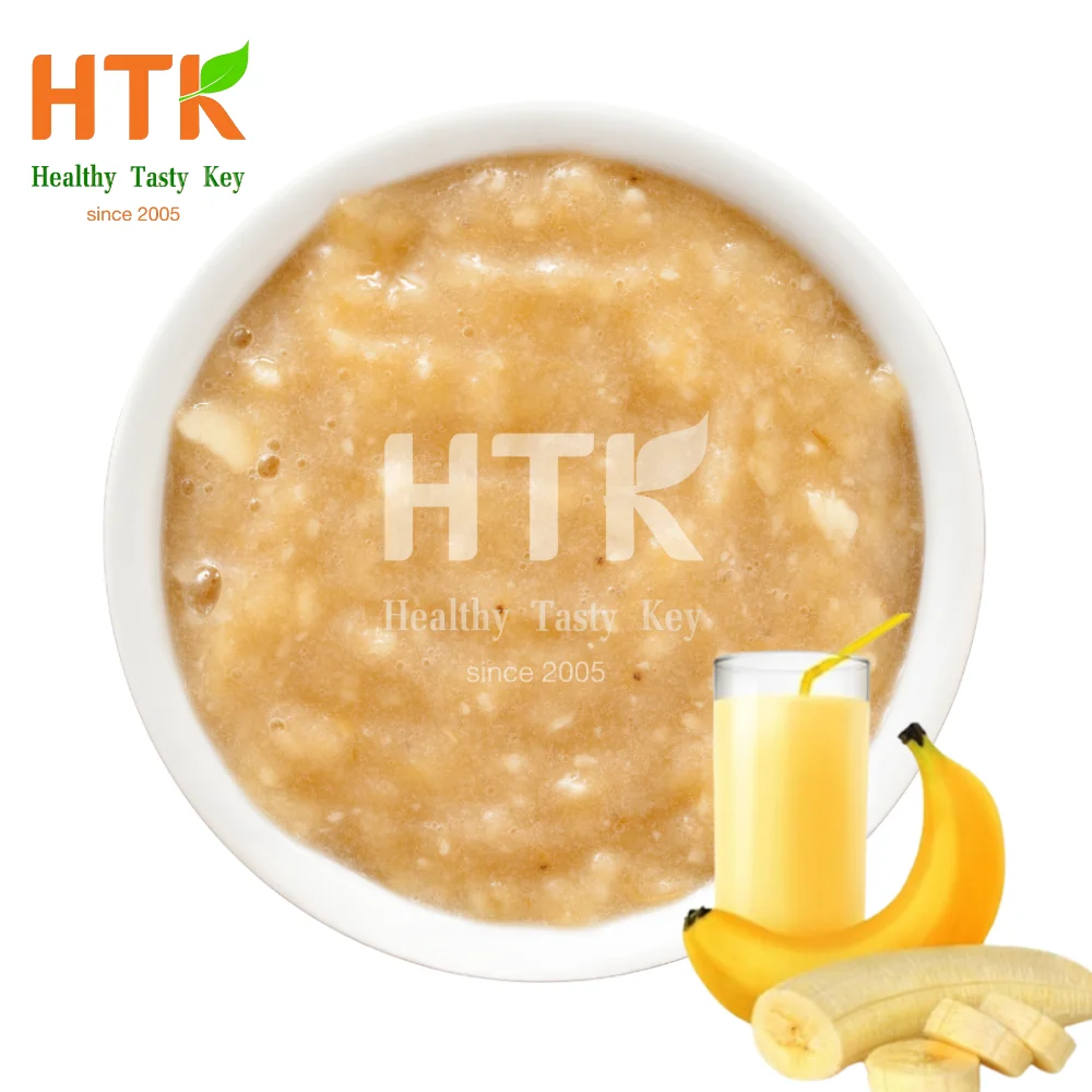 HOT DEAL 2024 FROZEN BANANA PUREE 100% NATURAL FRESH FOR JUICE FOOD AND BEVERAGE FROM HTK FOOD VIETNAM