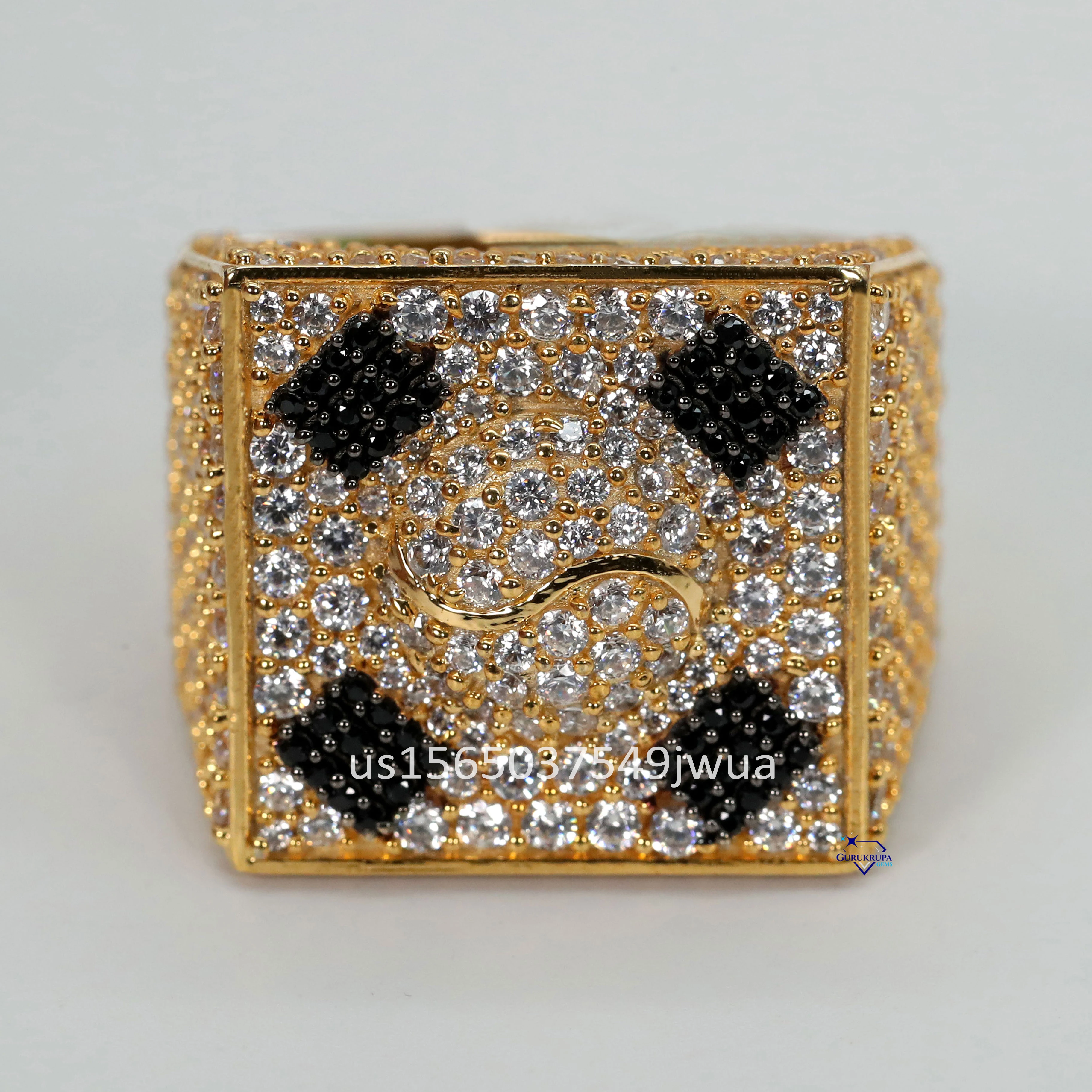 Most popular unique design mens hip hop ring crafted with 925 sterling silver moissanite diamonds enhance with VVS Clarity