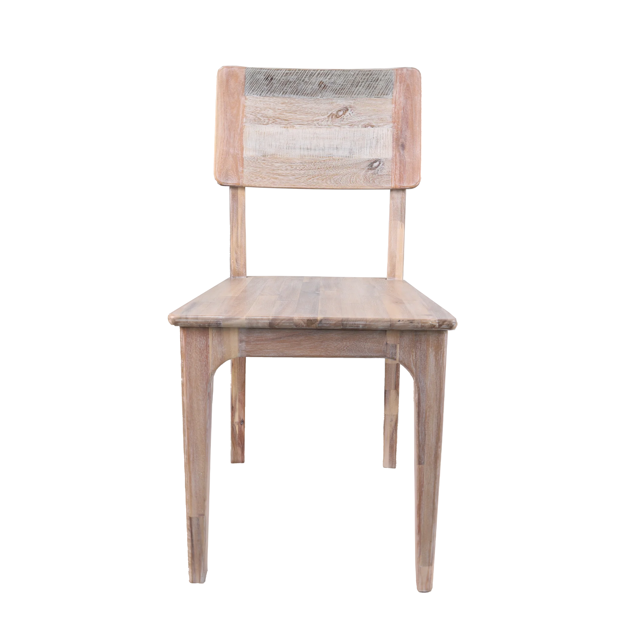 Top Quality Home Furniture Alice OEM/ODM Acacia Wood Natural Color Finger Joint and Plywood High Back Dining Chairs