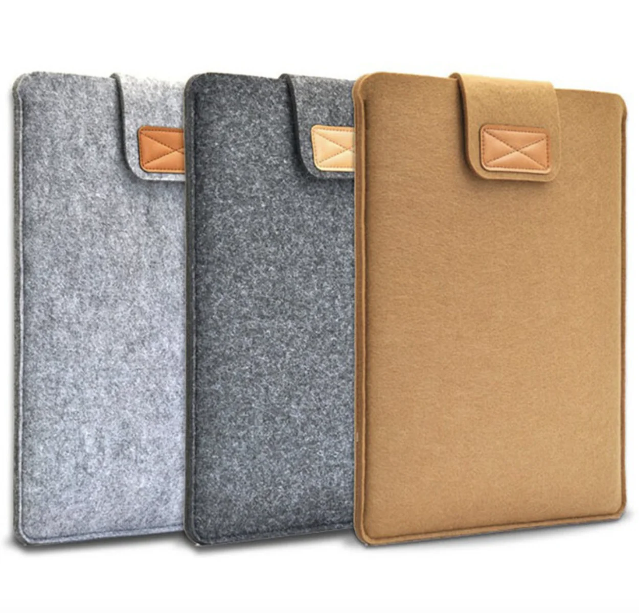 7-15 InchFelt Bag Laptop Sleeve Case Folder Protective Bag Portable Notebook Magic Closure Pocket Handbag Waterproof