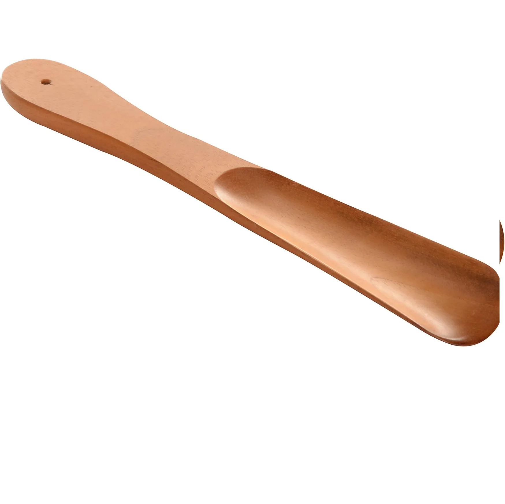 Handmade long wooden shoehorn with ergonomic handle Customized wooden shoehorn for elderly comfort Natural customized