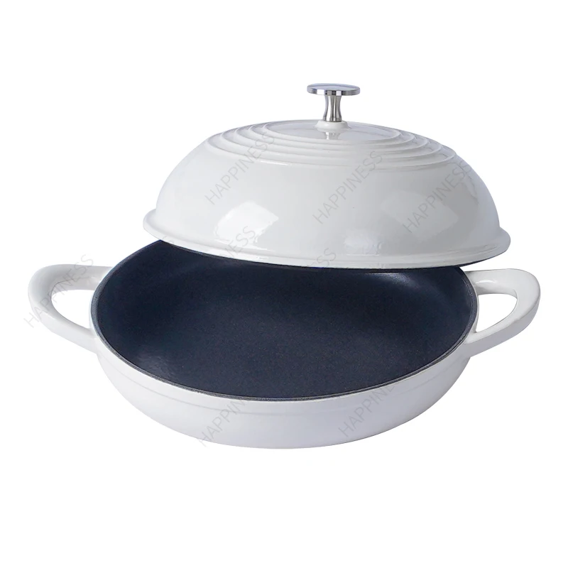 Enameled Cast Iron Bread Baking Pan Metal Bread Pot and Kitchen Dutch Oven for Cooking